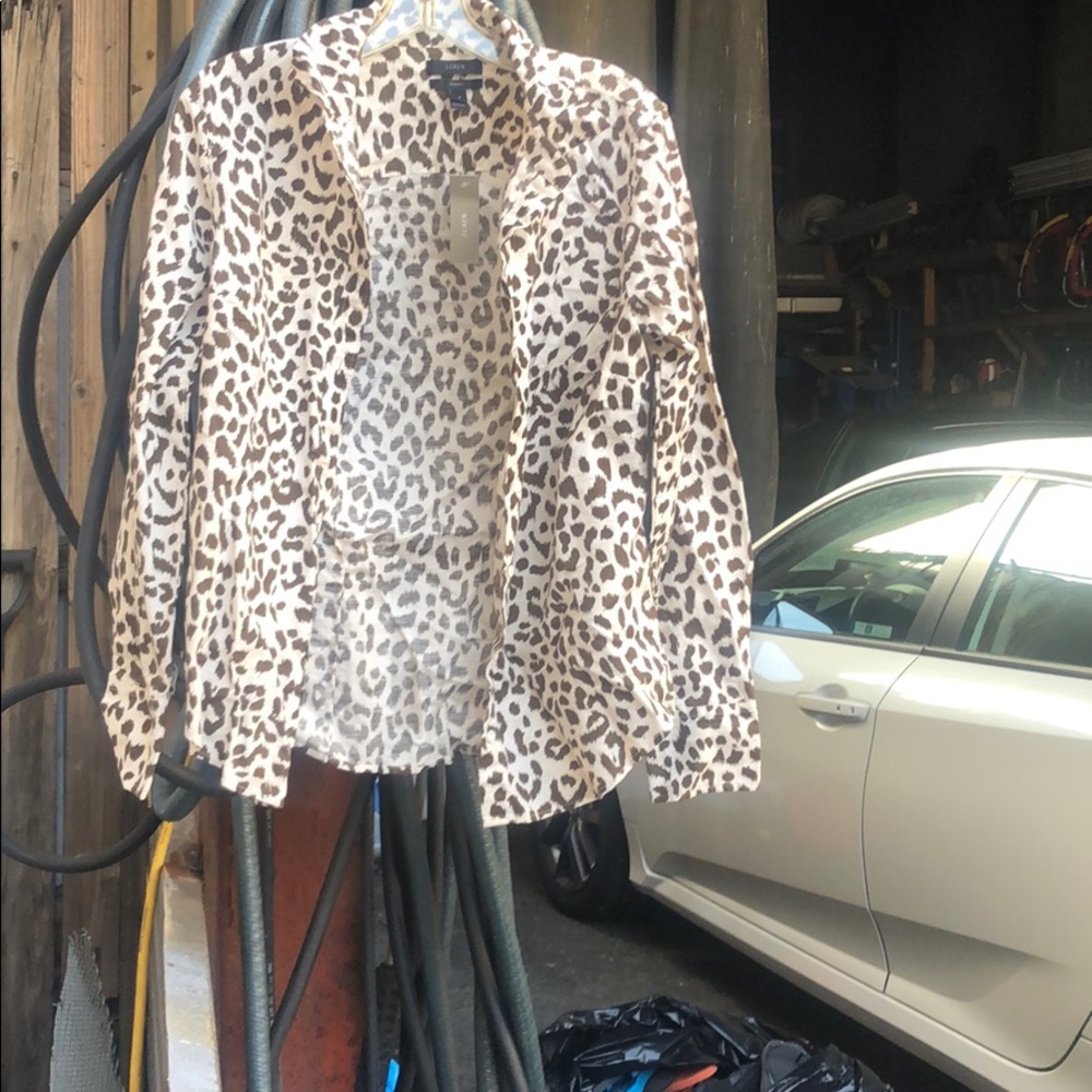 Lepoard button up shirt